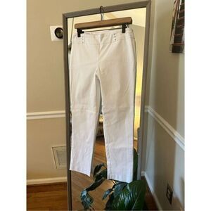 JM Collection Bright White River Pants Size Petite‎ Medium  16 waist 38length 28